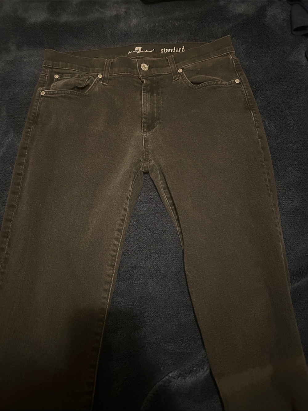 7 For All Mankind Men’s Slim Straight Jeans in Dark Brown